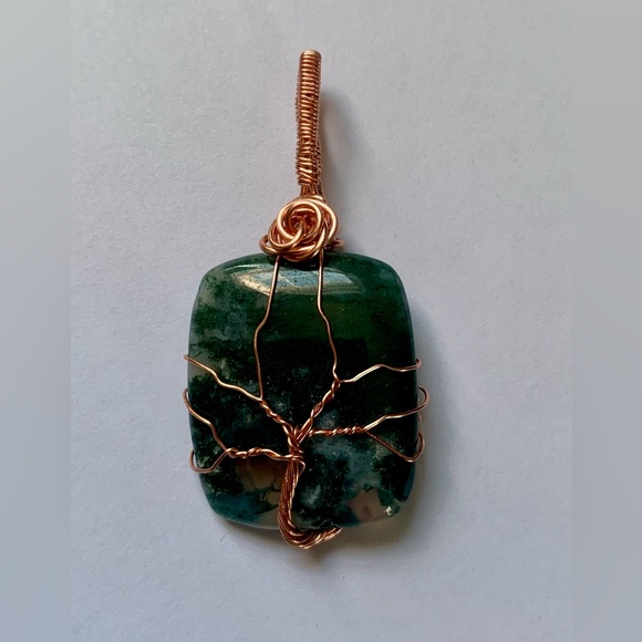 Moss Agate Tree of Life Pendant-Handcrafted, NWT - Picture 3 of 8